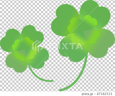 四つ葉のクローバー 二本 グリーン 四つ葉のクローバー 二本 グリーン 87182513