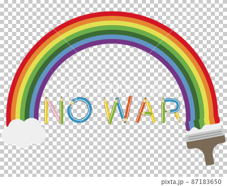NOWAR Rainbow Hope Anti-war Peace Opposition to... - Stock Illustration ...