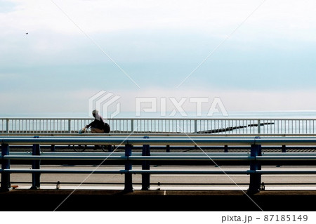 【平塚】気持ち良い海沿い、河口の橋 87185149