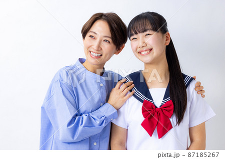 親子　制服　白バック 87185267