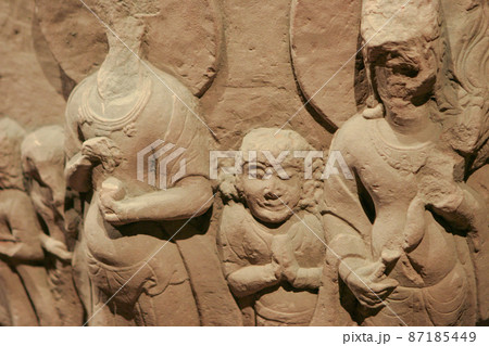 the buddhism of Stone carving at display 29 May 2005 87185449