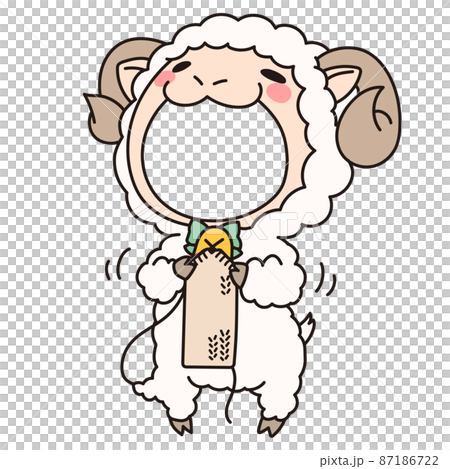 羊の着ぐるみのフォトフレーム 羊の着ぐるみのフォトフレーム 87186722