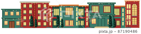 Panorama with cityscape in cartoon style 87190486