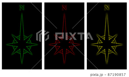 北の向きを示す方位マークのイラスト 87190857