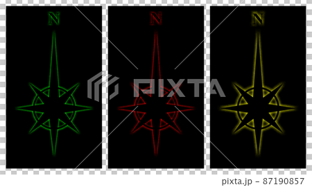 北の向きを示す方位マークのイラスト 87190857