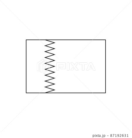 Black outline flag of Qatar.Thin line icon 87192631