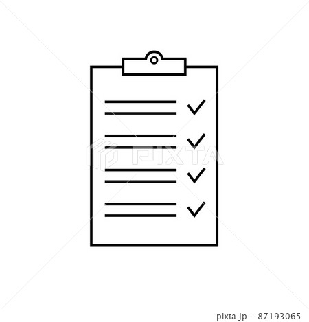 Clipboard line icon. Task document symbol 87193065