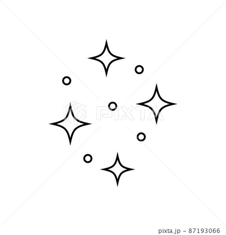 clean star shine line icon, cleaning symbol 87193066