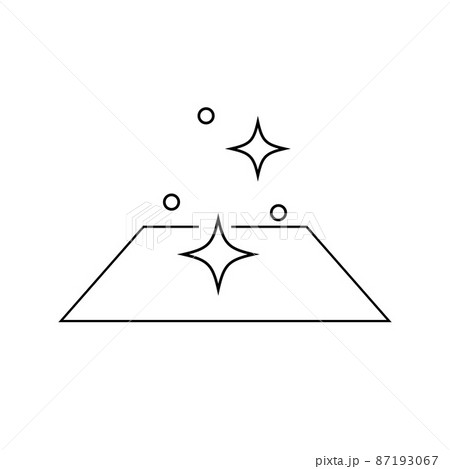 clean surface line icon, cleaning symbol 87193067