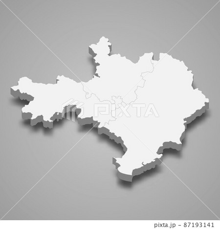 3d isometric map of Gard is a department in France 87193141