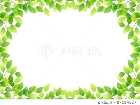 新緑葉っぱぐるりのフレーム 87194527