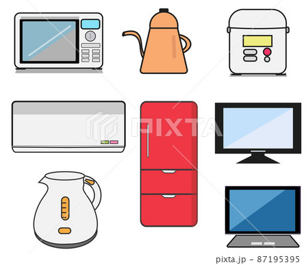 Kitchen Electric Appliances Big Illustrations Set - Stock Illustration  [34936882] - PIXTA