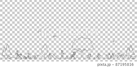 Scenery of people camping Background material 87195816