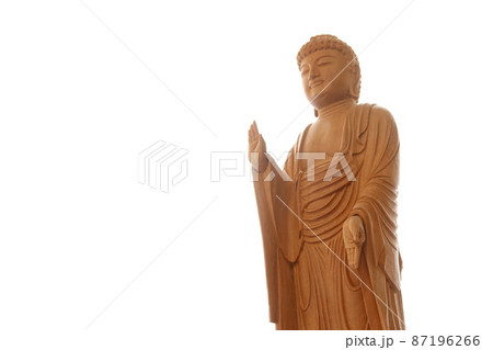 白檀で彫られた阿弥陀如来立像(阿弥陀様)1 白檀で彫られた阿弥陀如来立像(阿弥陀様)1 87196266
