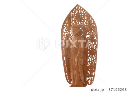 白檀で彫られた浄土宗の阿弥陀如来立像(阿弥陀様)2 87196268