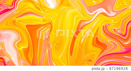 Liquid marbling paint texture background. Fluid painting abstract texture, Intensive color mix wallpaper. 87196928
