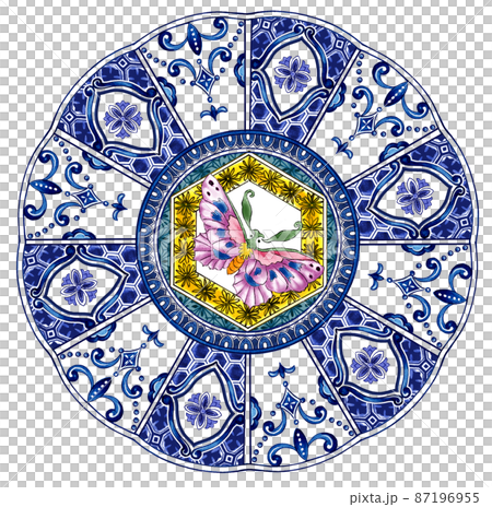 九谷風絵皿 87196955