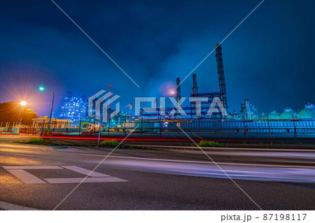 【8K】【工場夜景】 【8K】【工場夜景】 87198117