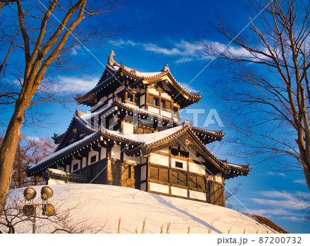 新潟県　上越市　冬の高田城 87200732