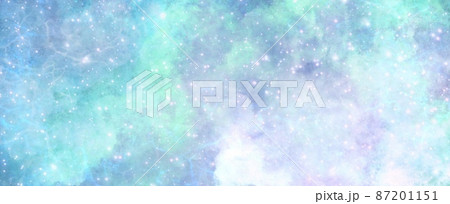 宇宙のような背景テクスチャ・キラキラ・ミントグリーン 87201151