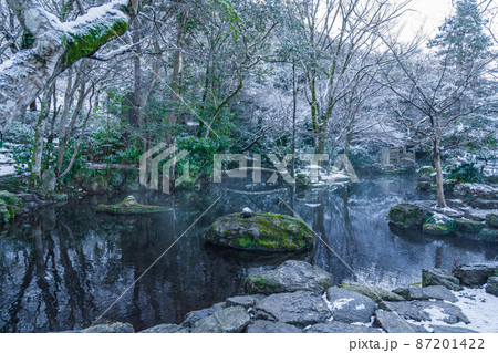 雪の岐阜公園〈岐阜県岐阜市〉 雪の岐阜公園〈岐阜県岐阜市〉 87201422