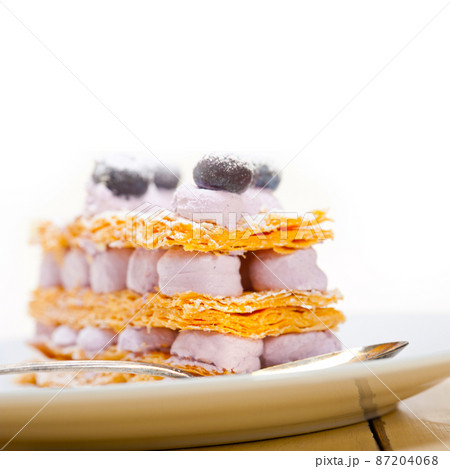 napoleon blueberry cake dessert 87204068