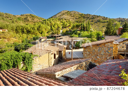 Ancient houses in Phicardou (Fikardou) village, Cyprus. This beautiful village declared Ancient Monument. Ancient houses in Phicardou (Fikardou) village, Cyprus. This beautiful village declared Ancient Monument. 87204678