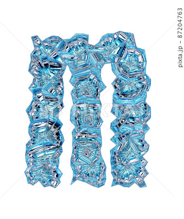 Blue crystals font.Glass italic lowercase letter. 87204763