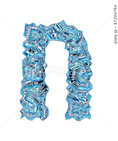 Blue crystals font.Glass italic lowercase letter. 87204764