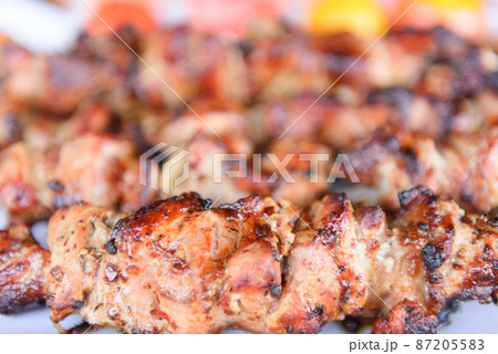 Ready kebab on the table. Ready kebab on the table. 87205583