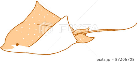 泳ぐエイ(橙色) 泳ぐエイ(橙色) 87206708