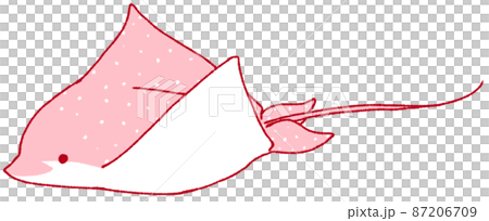 泳ぐエイ（赤色） 87206709