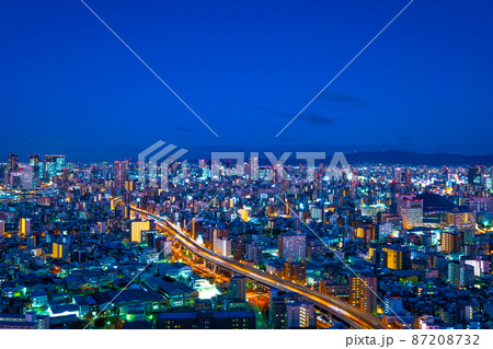 大阪市内の夜景 大阪市内の夜景 87208732