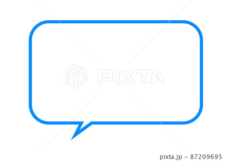 四角 角丸 の吹き出しのイラストのイラスト素材