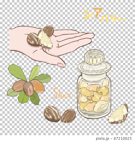 シアバター・手のひらにシアバター・シアバターの入ったガラス瓶 シアバター・手のひらにシアバター・シアバターの入ったガラス瓶 87210025