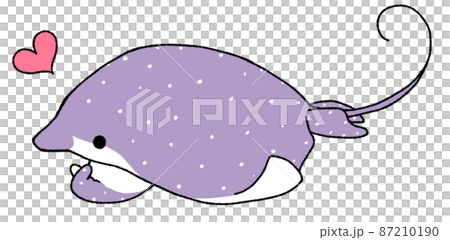 Ray that makes a heart with your fingers (flippers) 87210190