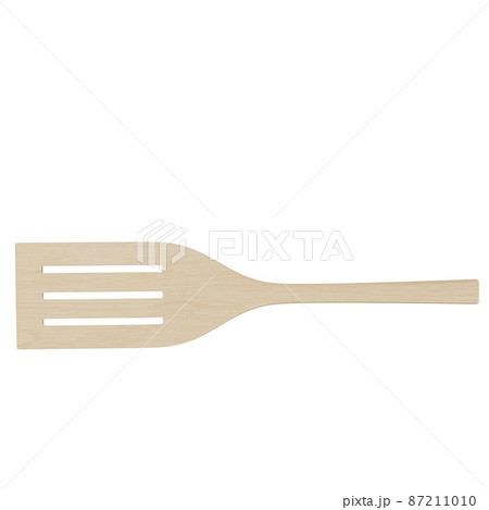 Wood spatula on white background. kitchen items Wood spatula on white background. kitchen items 87211010