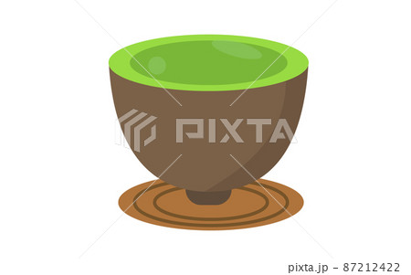 シンプルな緑茶イラスト 背景透過 お茶 87212422