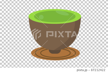 シンプルな緑茶イラスト 背景透過 お茶 87212422