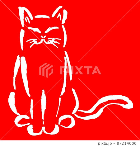 猫 和風 紅白 猫 和風 紅白 87214000