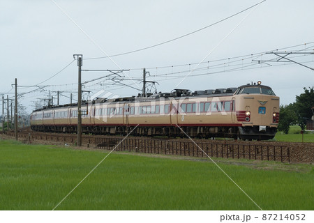 北陸本線　美川－加賀笠間　JR西日本　485系　A08編成（京都）　雷鳥 87214052