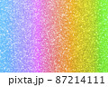 虹色のグリッター風の背景素材_ ビビッドカラー 87214111