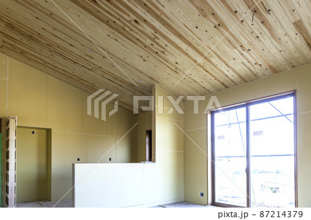 木造住宅建築現場 87214379