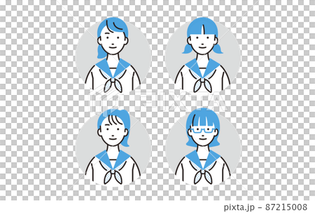 人初中女孩圖標集 人初中女孩圖標集 87215008