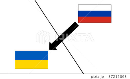 ロシア による ウクライナ への 侵略　【 国際紛争 の イメージ 】 87215063