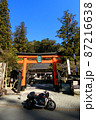 丹生川上神社の鳥居前にてバイクと共に 87216638