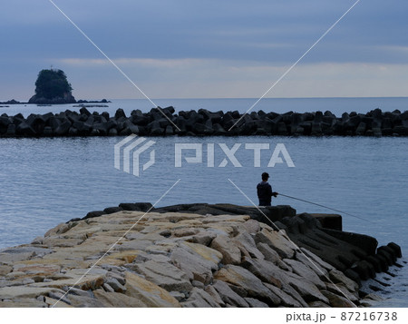 久礼湾の双名島と釣り人 久礼湾の双名島と釣り人 87216738