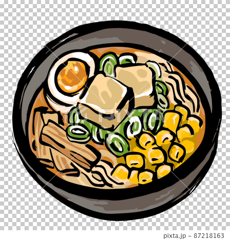 味噌ラーメンのイラスト 87218163