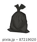 Black plastic garbage bag vector illustration 87219020