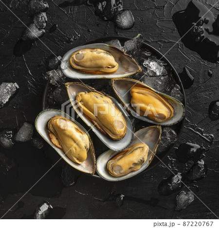 top view delicious seafood composition top view delicious seafood composition 87220767